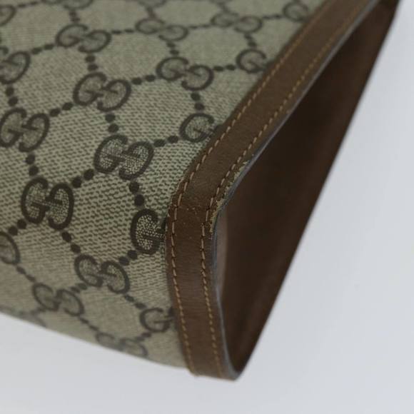 GUCCI GG Supreme Web Sherry Line Clutch Bag PVC Beige Red 89 01 033 Auth yk12556 - Picture 7 of 16